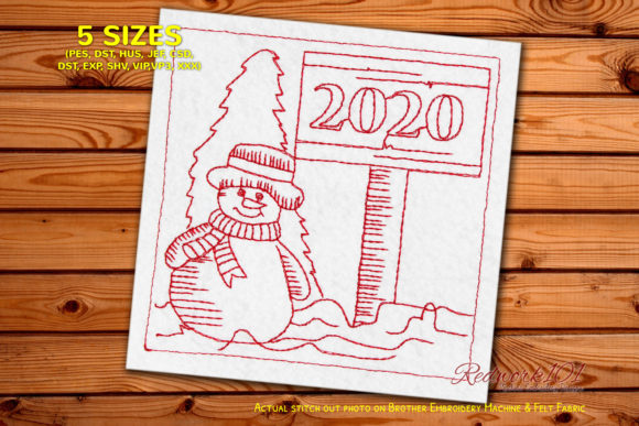 2020 Snowman Bluework Embroidery Review