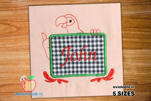 Applique Frame of Parrot Review for Seasonal Embroidery