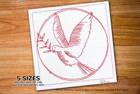 Christmas Dove Design Review for Apparel Embroidery