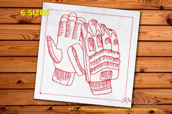 Cricket Hand Gloves Embroidery Review