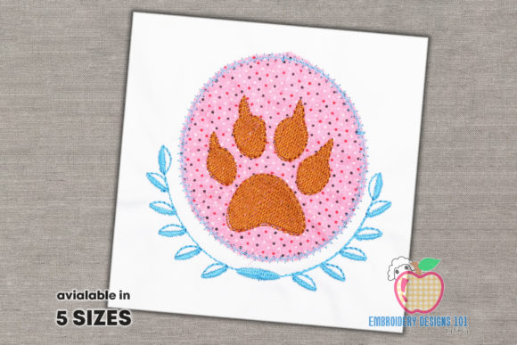 Foot Print of the Dog Applique Review