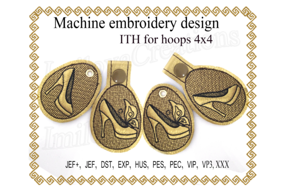 Key Fob Butterfly Shoe - In The Hoop
