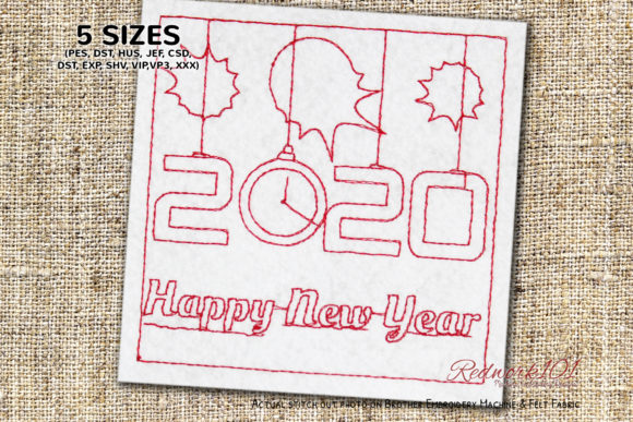 New Year Clock Embroidery Design Review