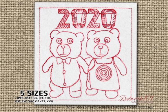 Teddy Bear New Year Embroidery Design Review