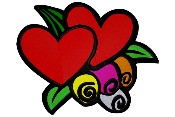 Two Hearts with Four Cyclamen Embroidery Review
